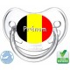 sucette bébé avec le drapeau de la belgique-Tétine personnalisée Pays