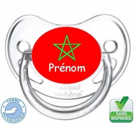 Tétine bébé drapeau du Maroc