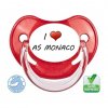 Tétine bébé I love l'AS MONACO