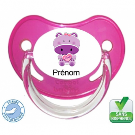 Tétine bébé avec un hippopotame