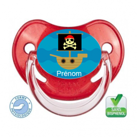 Tétine bébé bateau pirate