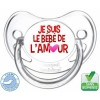 Sucette bébé  "je suis le bébé de l'amour " couleur