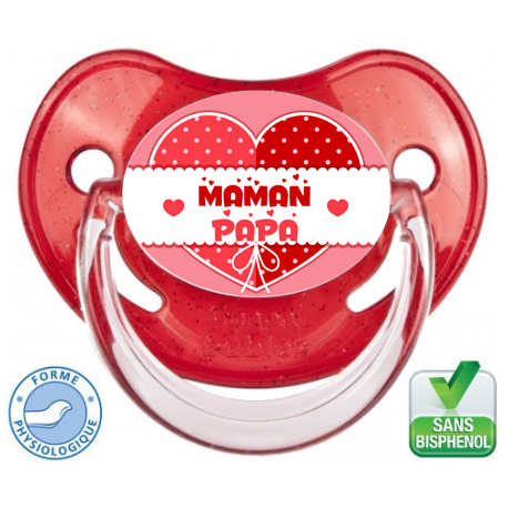 Tétine personnalisée j'aime papa maman