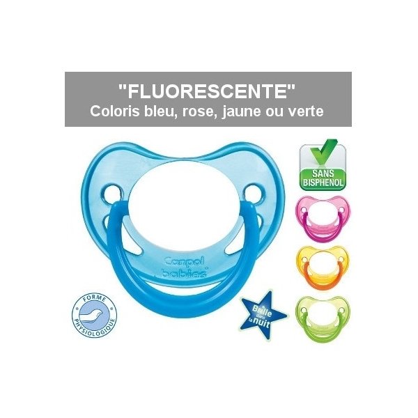 Tétine fluo physiologique