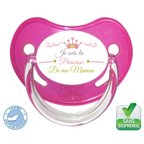 Tétine personnalisée je suis la princesse de ma maman