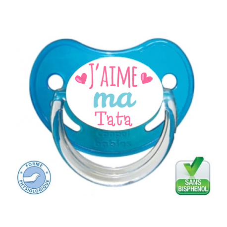 Tétine personnalisée j'aime ma tata