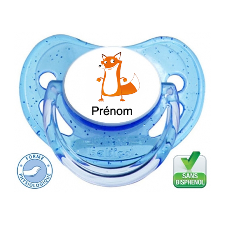 Sucette bébé renard et prénom