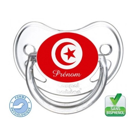 Tétine bébé drapeau Tunisie