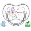 Tétine personnalisée papillon coeur et prénom