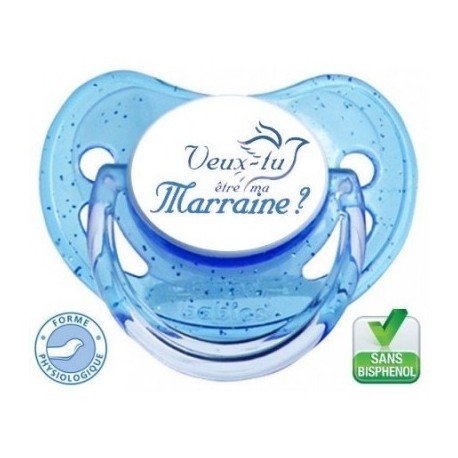 sucette bébé veux-tu être ma marraine