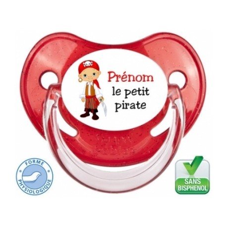 Tétine bébé prénom le petit pirate