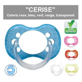 Tétine bébé éléphants colorés