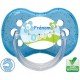 Tétine personnalisée baby fleurs bleu