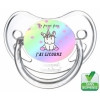 Tétine personnalisée Je peux pas j'ai licorne