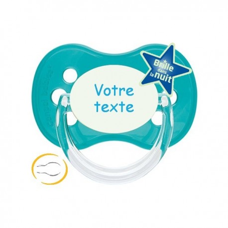 Tétine personnalisée owls cyan