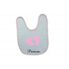 Bavoir personnalisé pieds rose prénom