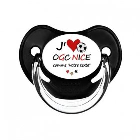 Tétine personnalisée i love l'ogc Nice comme...