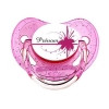 Tétine personnalisée fleur rose et prénom