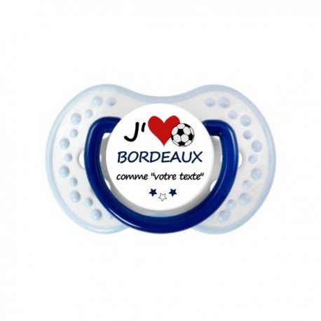 Tétine personnalisée i love Bordeaux comme papa