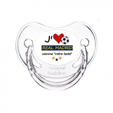 Tétine personnalisée i love Real Madrid comme..