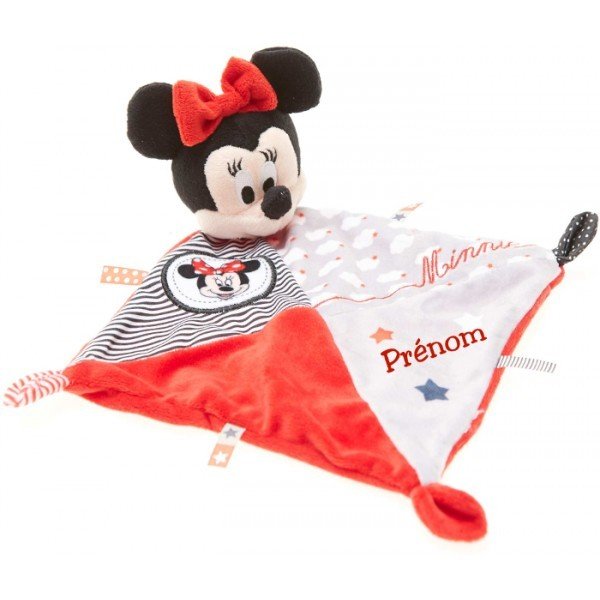 Doudou Personnalise Minnie Rouge Avec Prenom