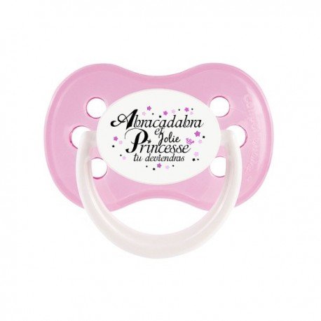 Tétine personnalisée ABRACADABRA jolie princesse