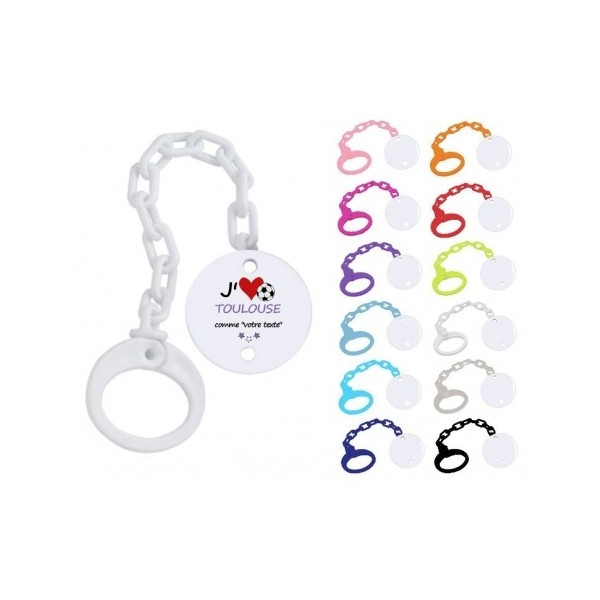 Attache tétine j'aime Toulouse comme