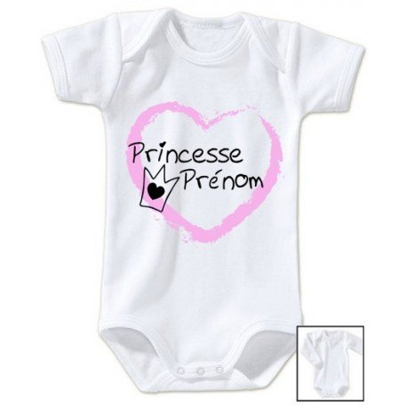 Body personnalisé princesse prénom 