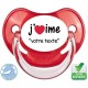 Tétine personnalisée-Sucette bébé j'aime plus votre texte