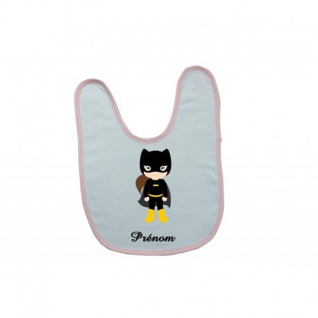 Bavoir personnalisé batgirl et prénom