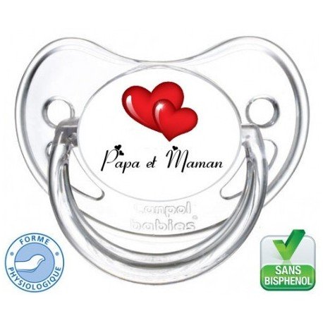 Tétine bébé j'aime ma maman-Sucette personnalisée
