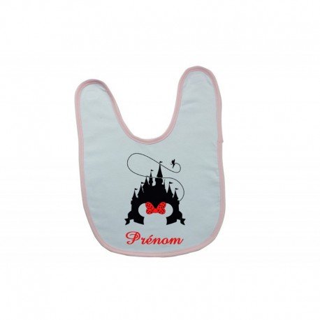 Bavoir personnalisé château Disney et prénom