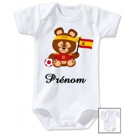 Body personnalisé Teddy bear Espagne et prénom 