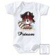 Body personnalisé raton laveur pirate et prénom 