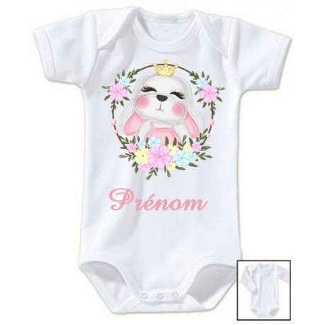 Body personnalisé lapine et prénom 