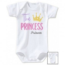 Body personnalisé the princess et prénom 