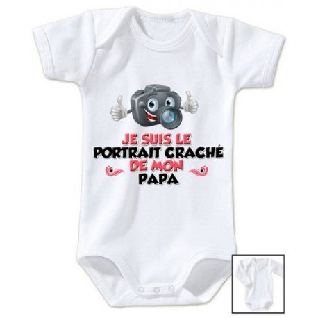 Body personnalisé je suis le portait craché de mon papa