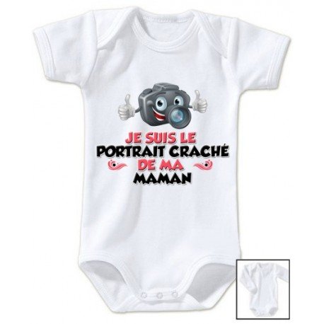 Body personnalisé je suis le portait craché de ma maman