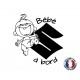Stickers bébé à bord Suzuki