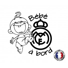 Stickers bébé à bord Real de Madrid
