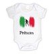 Body bébé personnalisé avec le drapeau de l'Italie et le prénom