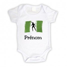 Body bébé personnalisé avec le drapeau du Nigeria et le prénom