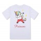 T-shirt enfant personnalisé avec une licorne qui dab et prénom