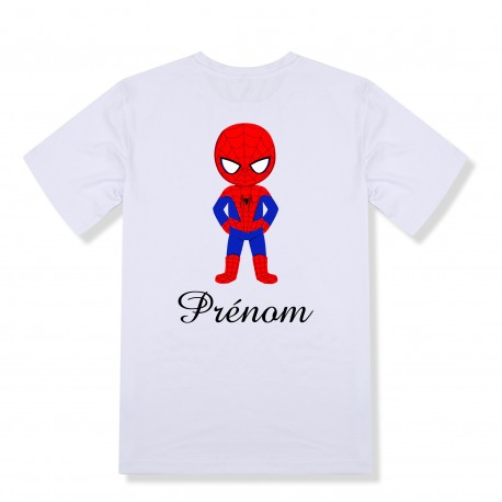 T-shirt enfant personnalisé avec Spiderman et prénom