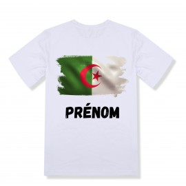 T-shirt enfant personnalisé drapeau Algérie et prénom