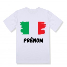 T-shirt enfant personnalisé drapeau Italie et prénom