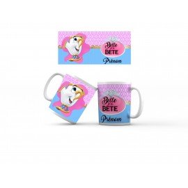 Mug tasse personnalisé belle et la bête Chip et prénom