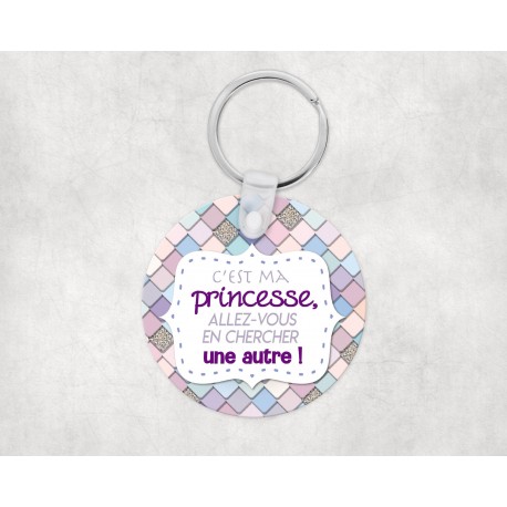 Porte clé personnalisé c'est ma princesse