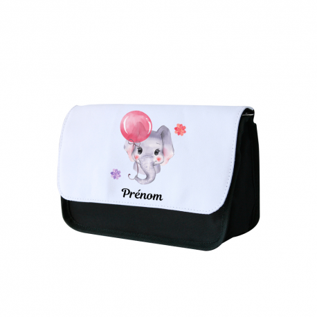 Trousse a crayon personnalisée avec un éléphant