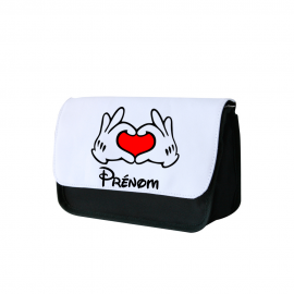 Trousse a crayon personnalisée avec mains de mickey